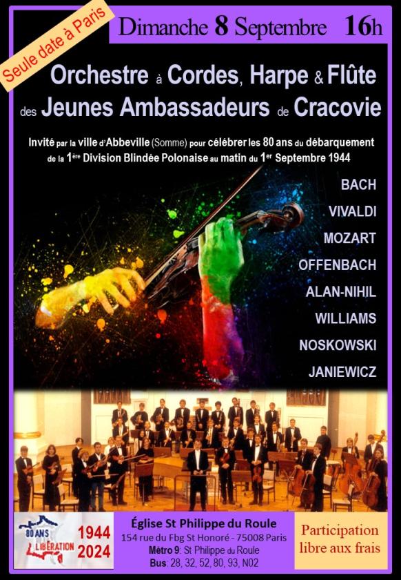 Sortir a PARIS 08(Paris). GRAND ORCHESTRE DES JEUNES AMBASSADEURS DE CRACOVI.