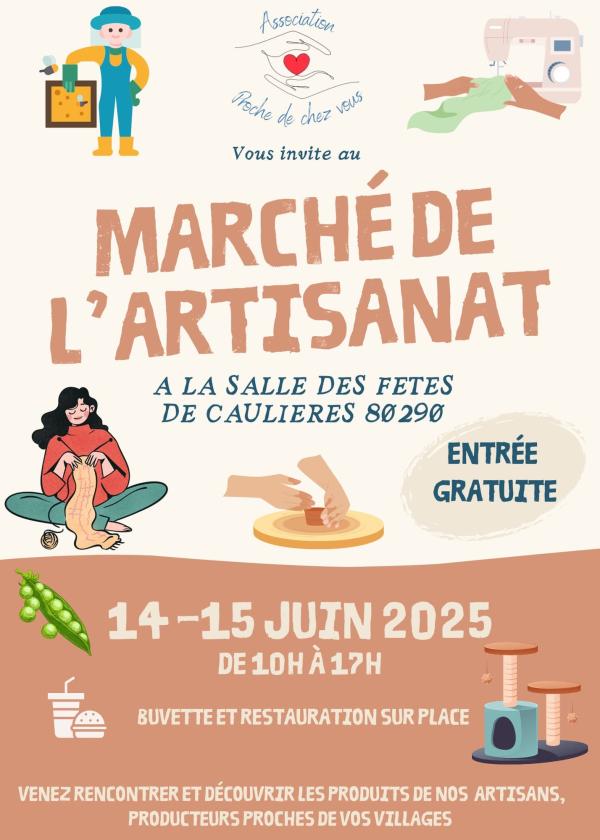 sortie à CAULIERES, Somme. MARCHÉ DE L’ARTISANAT Sortir à CAULIERES(Somme). CAULIERES.