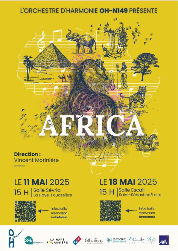 sortie à LA HAIE FOUASSIERE, Loire Atlantique. AFRICA Sortir à LA HAIE FOUASSIERE(Loire Atlantique). LA HAIE FOUASSIERE.