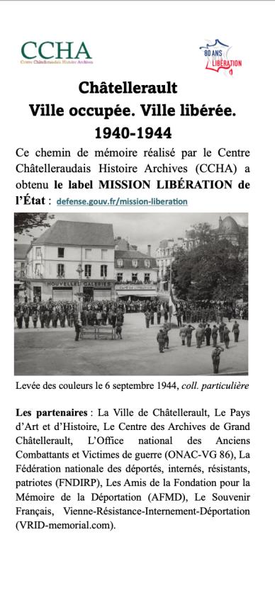 sortie à CHATELLERAULT, Vienne. COMMÉMORATION 80È ANNIVERSAIRE 1945 Sortir à CHATELLERAULT(Vienne). CHATELLERAULT.