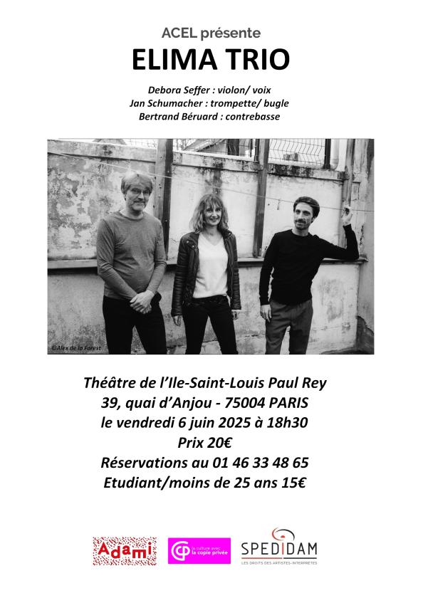 sortie à PARIS, Paris. ELIMA TRIO JAZZ CONNECTIONS Sortir à PARIS(Paris). PARIS.