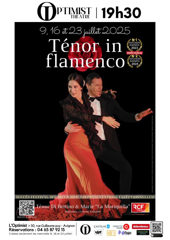 sortie à AVIGNON, Vaucluse. TÉNOR IN FLAMENCO DE RETOUR AU FESTIVAL D'AVIGNON Sortir à AVIGNON(Vaucluse). AVIGNON.