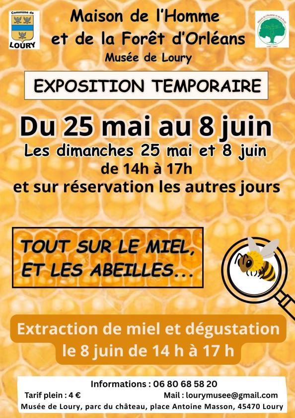 sortie à LOURY, Loiret. EXPOSITION LE MONDE DES ABEILLES Sortir à LOURY(Loiret). LOURY.