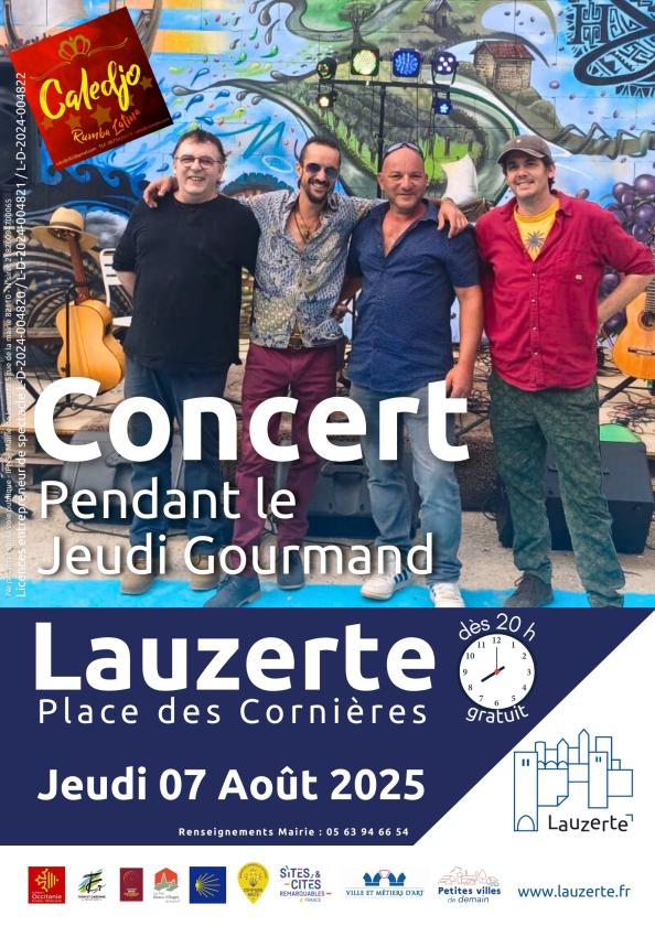 sortie à LAUZERTE, Tarn et Garonne. CONCERT GROUPE "CALEDJO" Sortir à LAUZERTE(Tarn et Garonne). LAUZERTE.