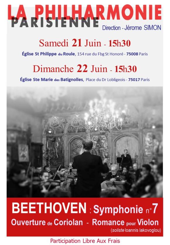 sortie à PARIS 08, Paris. BEETHOVEN : SYMPHONIE N°7 Sortir à PARIS 08(Paris). PARIS 08.