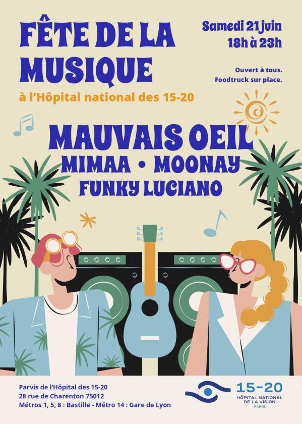 sortie à PARIS, Paris. FÊTE DE LA MUSIQUE À L’HÔPITAL NATIONAL DES 15-20 Sortir à PARIS(Paris). PARIS.
