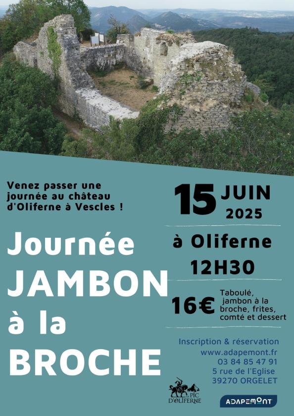 sortie à VESCLES, Jura. LE JAMBON À LA BROCHE Sortir à VESCLES(Jura). VESCLES.