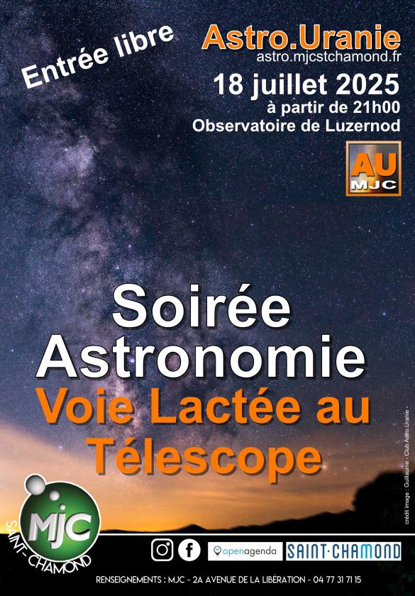 sortie à ST CHAMOND, Loire. VOIE LACTÉE AU TÉLESCOPE Sortir à ST CHAMOND(Loire). ST CHAMOND.