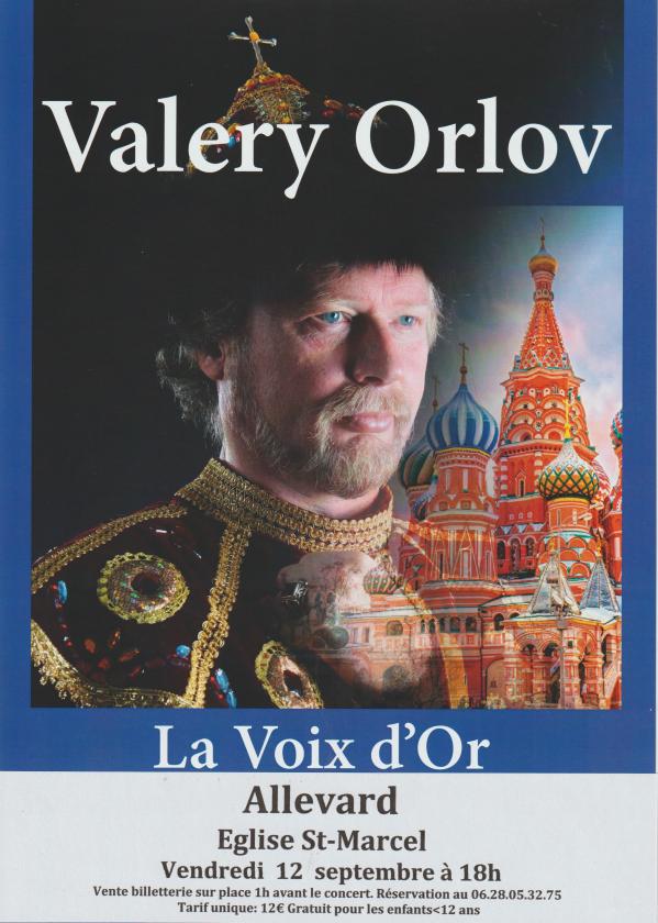 sortie à ALLEVARD, Isère. VALERY ORLOV-LES PLUS BEAUX CHANTS SLAVES Sortir à ALLEVARD(Isère). ALLEVARD.