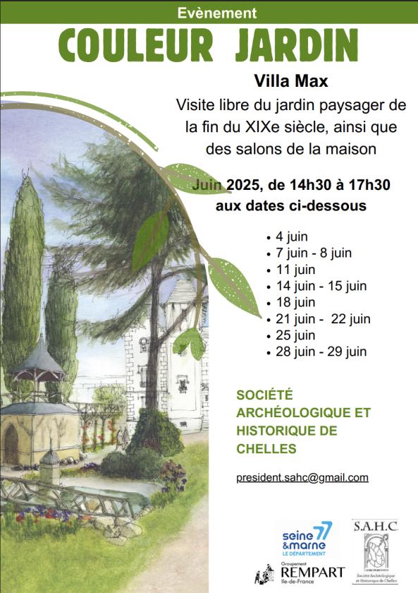 sortie à CHELLES, Seine et Marne. COULEUR JARDIN À LA VILLA MAX DE CHELLES Sortir à CHELLES(Seine et Marne). CHELLES.