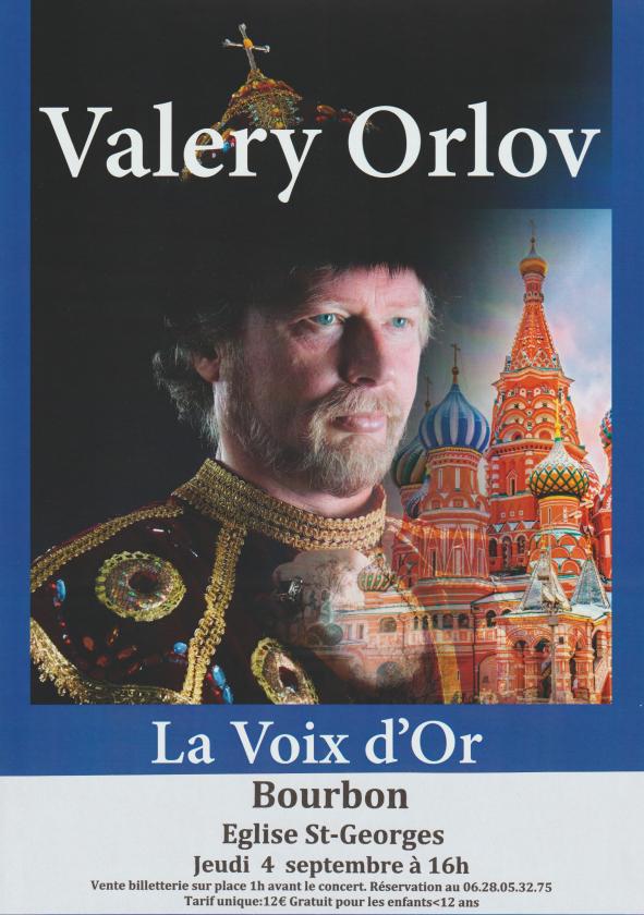 sortie à BOURBON L ARCHAMBAULT, Allier. VALERY ORLOV- LES PLUS BEAUX CHANTS SLAVES Sortir à BOURBON L ARCHAMBAULT(Allier). BOURBON L ARCHAMBAULT.