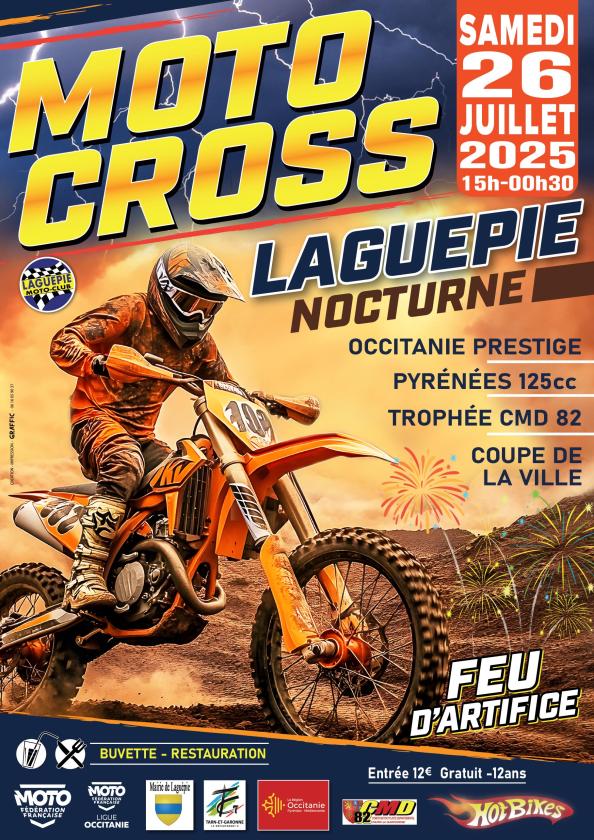 sortie à LAGUEPIE, Tarn et Garonne. MOTOCROSS NOCTURNE Sortir à LAGUEPIE(Tarn et Garonne). LAGUEPIE.