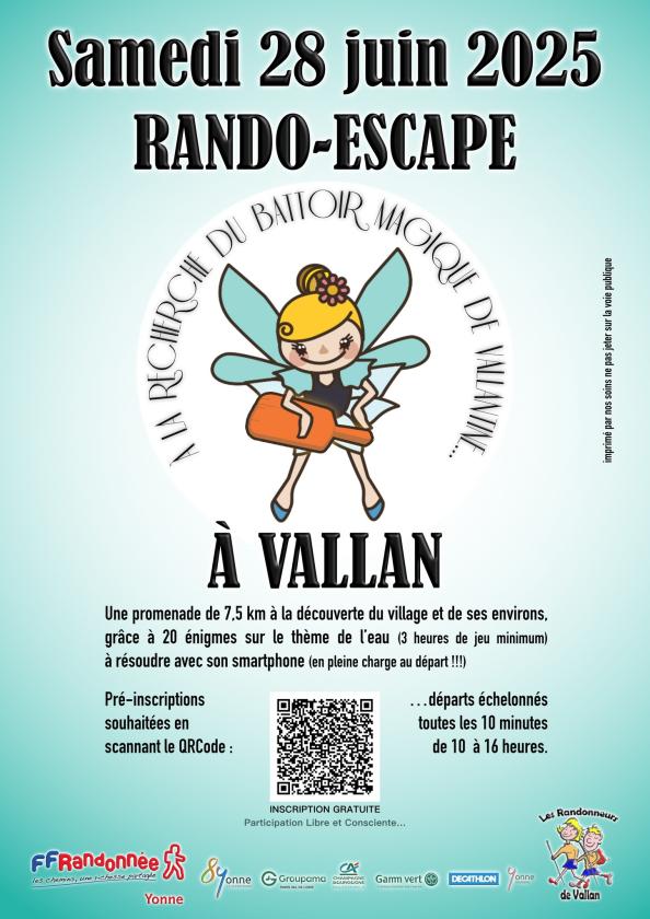 sortie à VALLAN, Yonne. RANDO-ESCAPE Sortir à VALLAN(Yonne). VALLAN.
