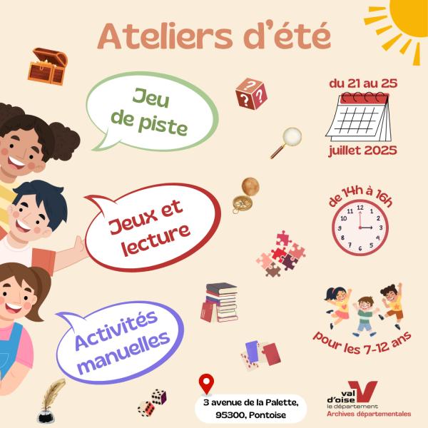 sortie à PONTOISE, Val d'oise. ATELIERS D'ÉTÉ AUX ARCHIVES Sortir à PONTOISE(Val d'oise). PONTOISE.