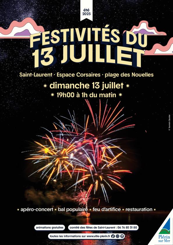 sortie à PLERIN, Côtes d'Armor. FESTIVITÉS DU 13 JUILLET Sortir à PLERIN(Côtes d'Armor). PLERIN.