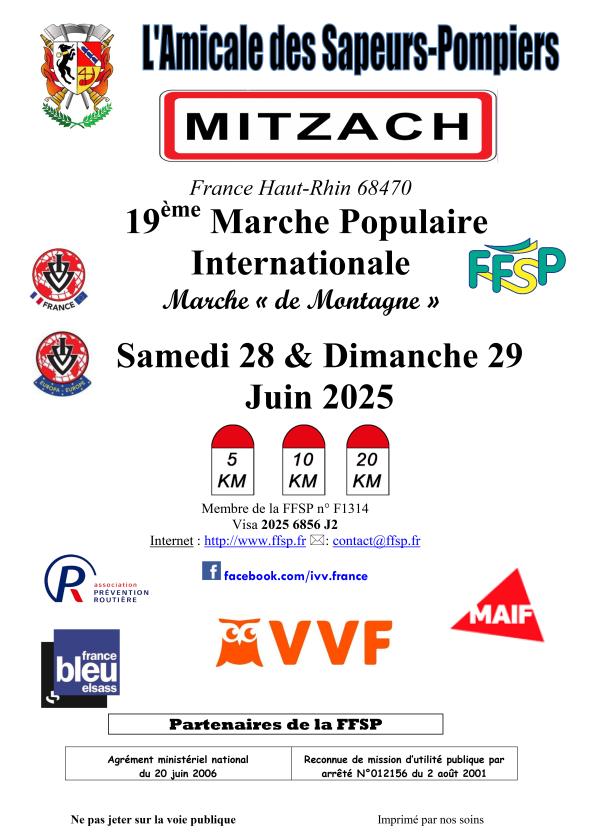 sortie à MITZACH, Haut Rhin. 19ÈME MARCHE POPULAIRE INTERNATIONALE DE MONTAGNE Sortir à MITZACH(Haut Rhin). MITZACH.