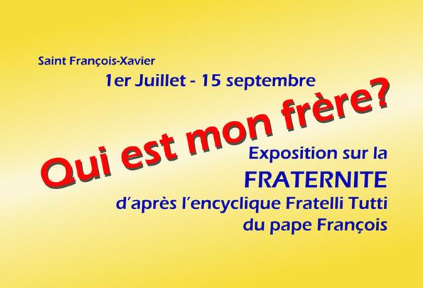 sortie à ST MALO, Ille et Vilaine. EXPOSITION“ FRATELLI TUTTI, “ TOUS FRÈRES” Sortir à ST MALO(Ille et Vilaine). ST MALO.