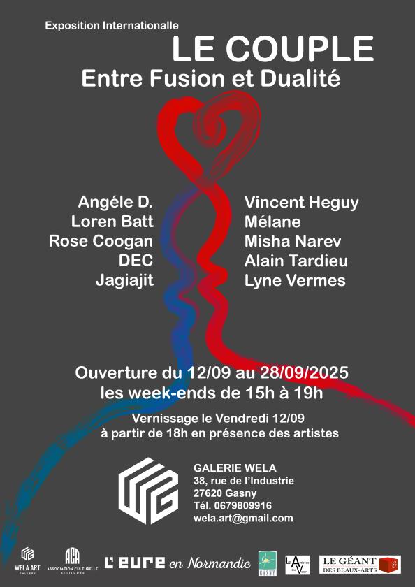 sortie à GASNY, Eure. EXPOSITION « COUPLE – ENTRE FUSION ET DUALITÉ" » Sortir à GASNY(Eure). GASNY.