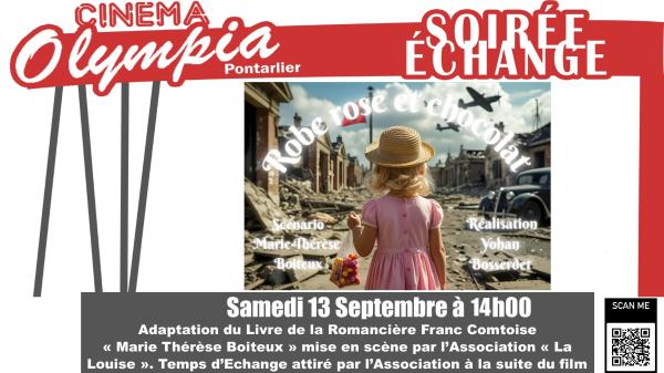sortie à PONTARLIER, Doubs. FILM LOCAL : ROBE ROSE ET CHOCOLAT Sortir à PONTARLIER(Doubs). PONTARLIER.