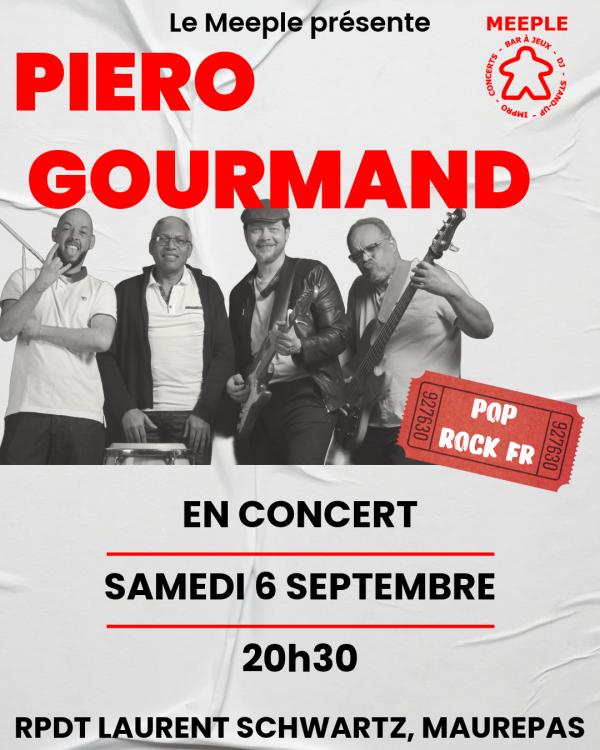 sortie à MAUREPAS, Yvelines. PIERO GOURMAND EN CONCERT AU MEEPLE Sortir à MAUREPAS(Yvelines). MAUREPAS.