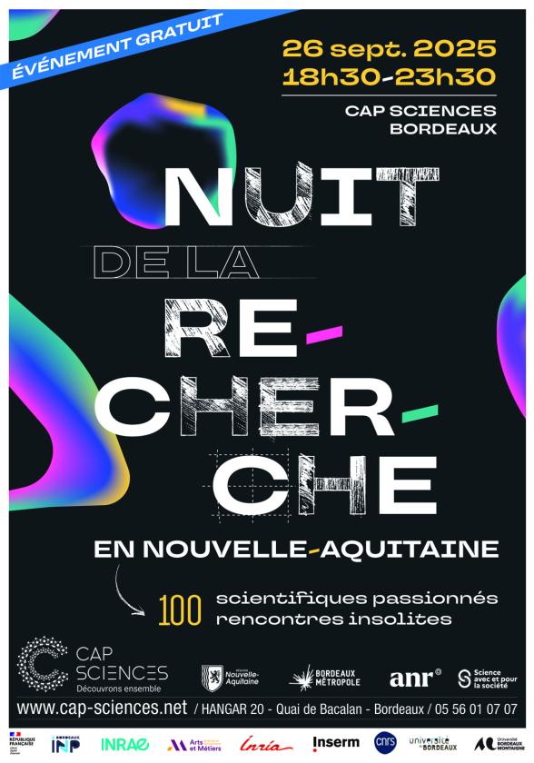 sortie à BORDEAUX, Gironde. NUIT DE LA RECHERCHE 2025 Sortir à BORDEAUX(Gironde). BORDEAUX.