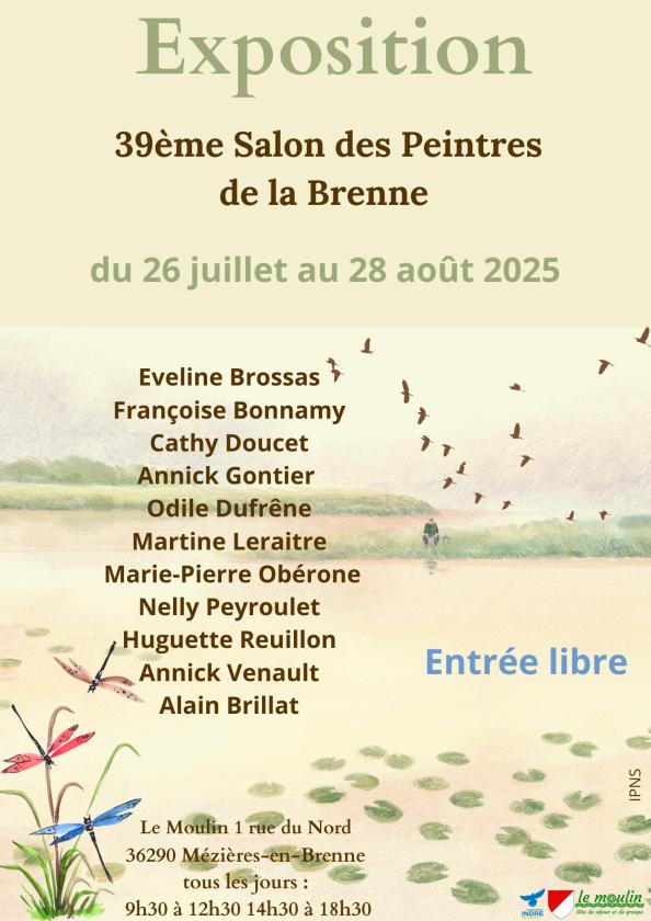 sortie à MEZIERES EN BRENNE, Indre. 39ÈME SALON DES PEINTRES DE LA BRENNE Sortir à MEZIERES EN BRENNE(Indre). MEZIERES EN BRENNE.