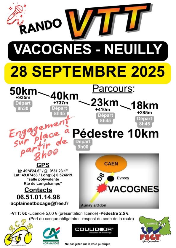 Sortir à VACOGNES NEUILLY(Calvados). VACOGNES NEUILLY.