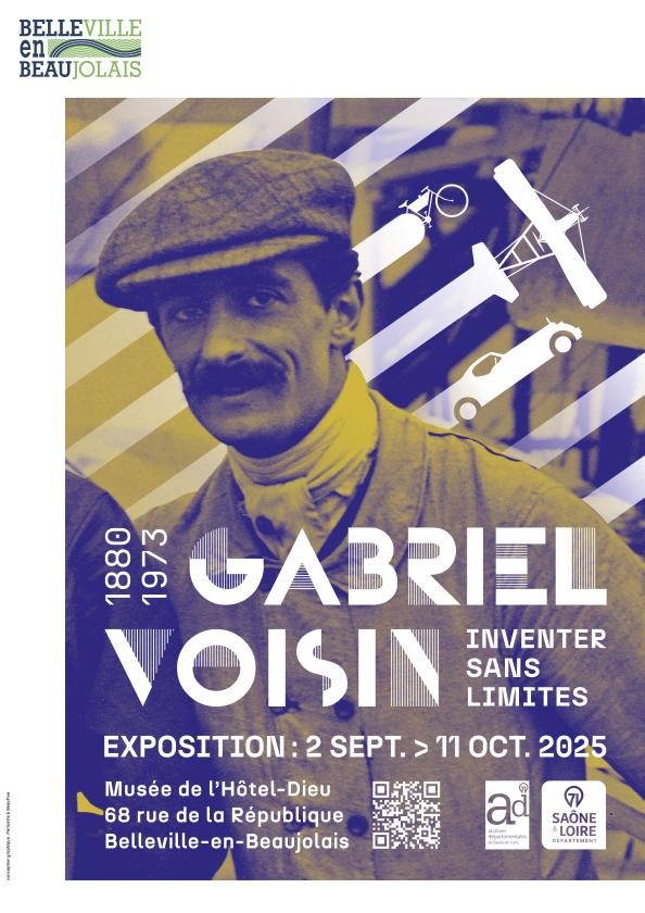 sortie à BELLEVILLE, Rhône. EXPOSITION "GABRIEL VOISIN, INVENTER SANS LIMITES" Sortir à BELLEVILLE(Rhône). BELLEVILLE.