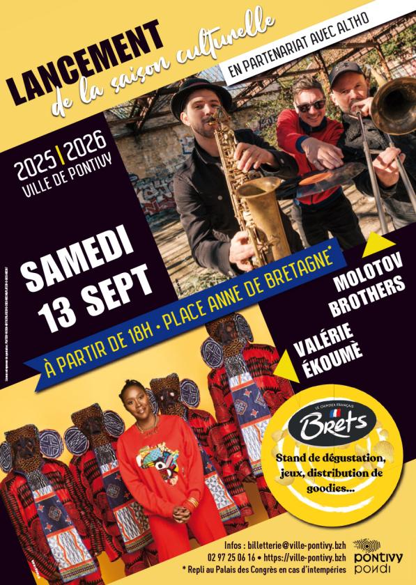 sortie à PONTIVY, Morbihan. LANCEMENT DE LA SAISON CULTURELLE 2025/2026 Sortir à PONTIVY(Morbihan). PONTIVY.