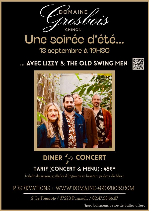 sortie à PANZOULT, Indre et Loire. UNE SOIRÉE D'ÉTÉ...AVEC LIZZY & THE OLD SWING MEN Sortir à PANZOULT(Indre et Loire). PANZOULT.