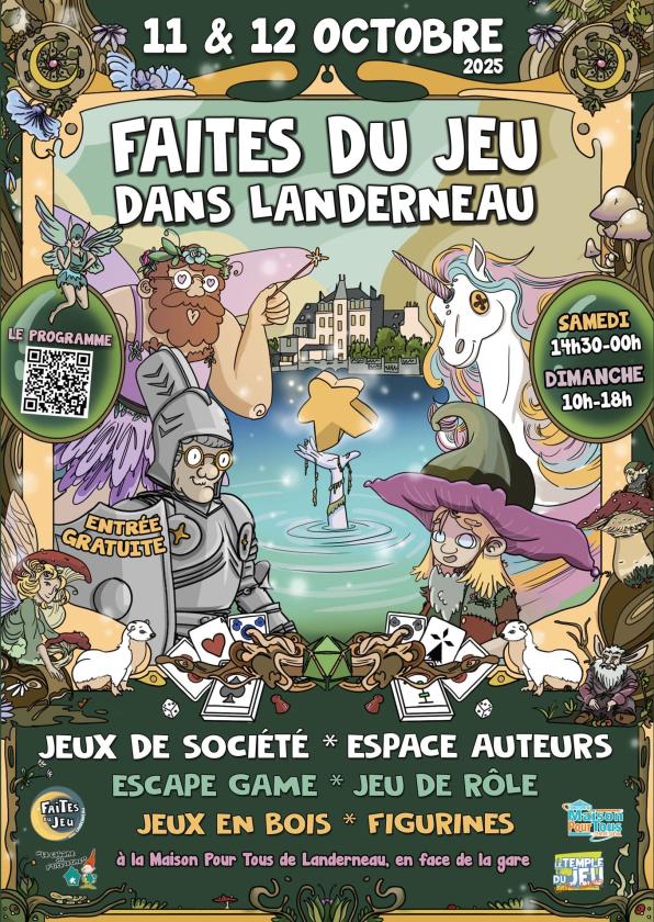 sortie à LANDERNEAU, Finistère. FESTIVAL FAITES DU JEU DANS LANDERNEAU Sortir à LANDERNEAU(Finistère). LANDERNEAU.
