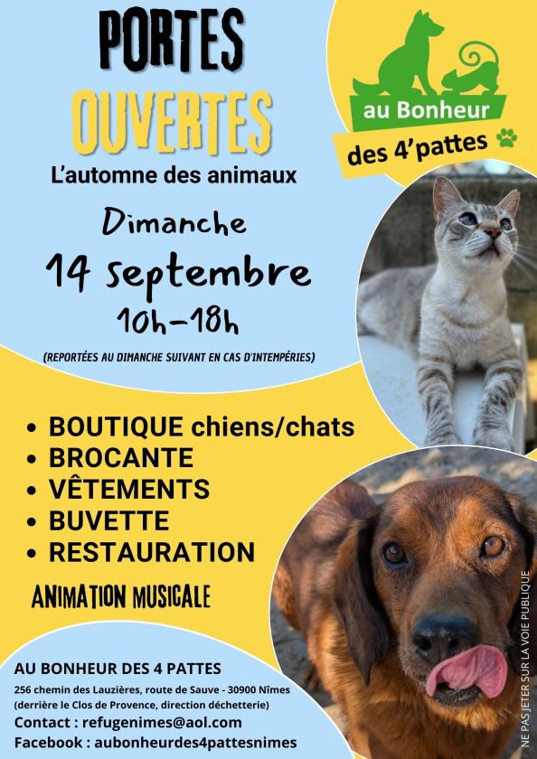 sortie à NIMES, Gard. PORTES OUVERTES DES ANIMAUX Sortir à NIMES(Gard). NIMES.