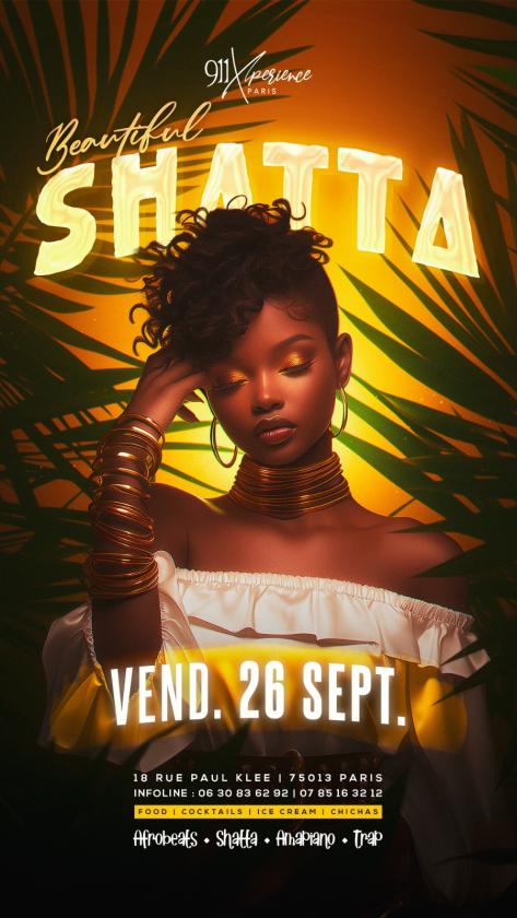 sortie à PARIS, Paris. BEAUTIFUL SHATTA ! Sortir à PARIS(Paris). PARIS.