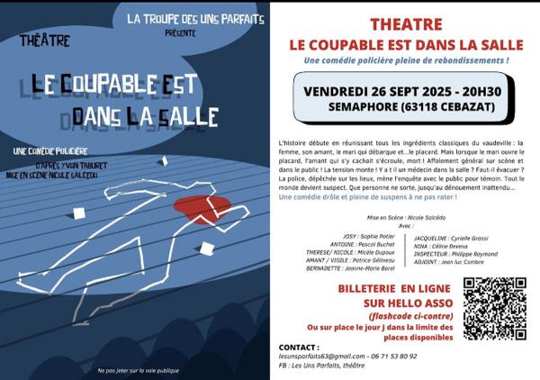 sortie à CEBAZAT, Puy de Dôme. THÉÂTRE AU SÉMAPHORE À CÉBAZAT Sortir à CEBAZAT(Puy de Dôme). CEBAZAT.