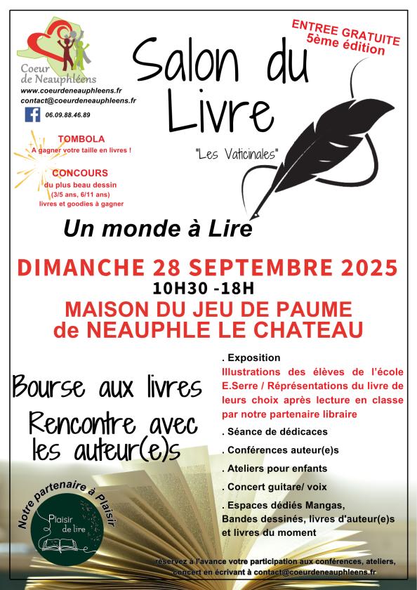 sortie à NEAUPHLE LE CHATEAU, Yvelines. SALON DU LIVRE Sortir à NEAUPHLE LE CHATEAU(Yvelines). NEAUPHLE LE CHATEAU.