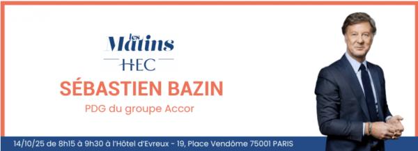 sortie à PARIS, Paris. MATIN HEC AVEC SÉBASTIEN BAZIN, PDG GROUPE ACCOR Sortir à PARIS(Paris). PARIS.
