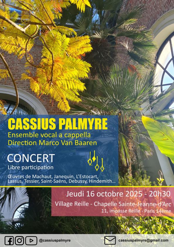 sortie à PARIS, Paris. ENSEMBLE VOCAL CASSIUS PALMYRE Sortir à PARIS(Paris). PARIS.