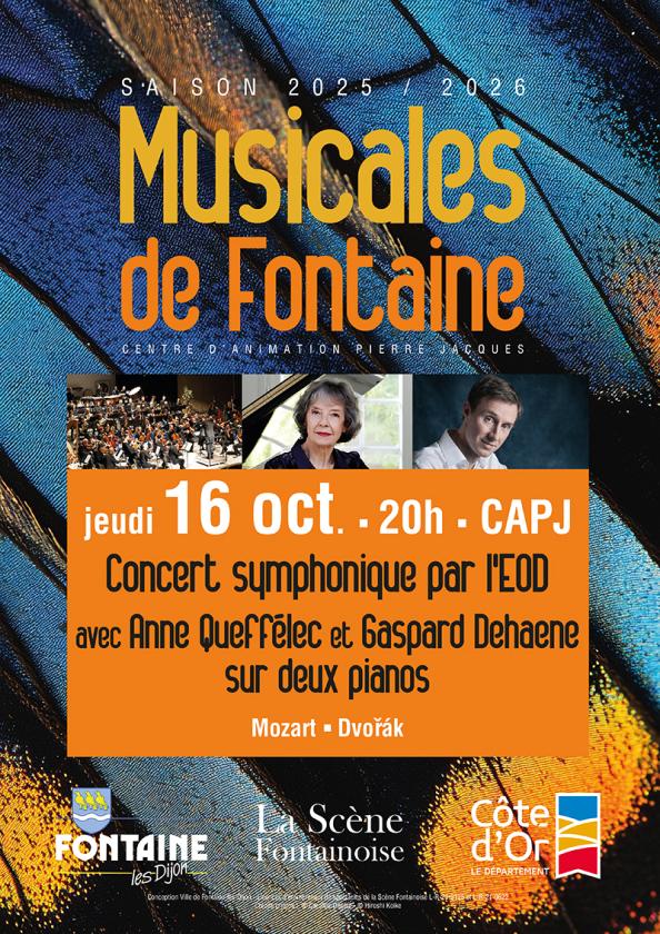 sortie à FONTAINE LES DIJON, Côte d'Or. MUSICALES DE FONTAINE "CONCERT SYMPHONIQUE" Sortir à FONTAINE LES DIJON(Côte d'Or). FONTAINE LES DIJON.