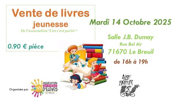 sortie à LE BREUIL, Saône et Loire. VENTE DE LIVRES JEUNESSE NEUFS Sortir à LE BREUIL(Saône et Loire). LE BREUIL.