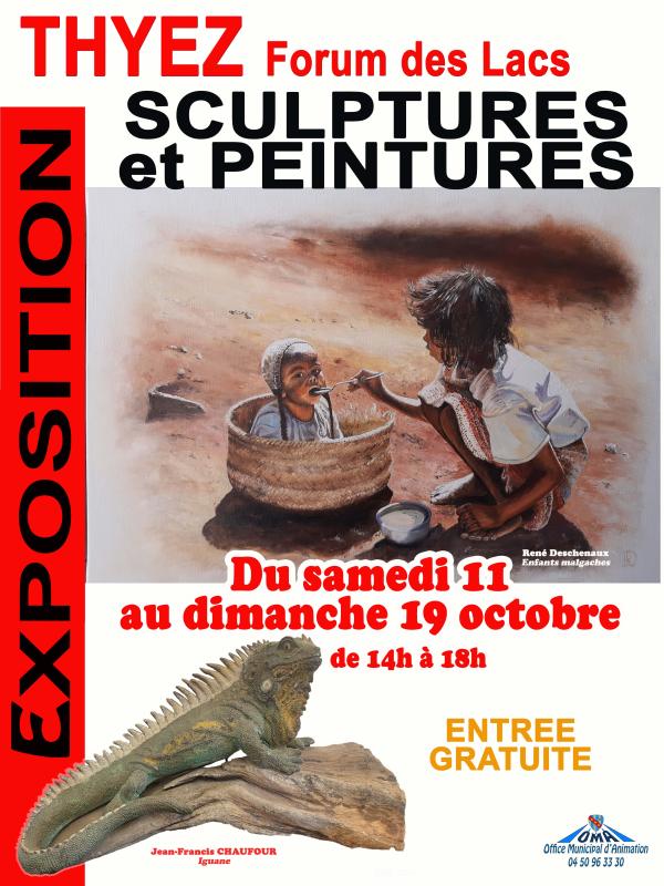 sortie à THYEZ, Haute Savoie. EXPOSITION DE SCULPTURES ET PEINTURES Sortir à THYEZ(Haute Savoie). THYEZ.