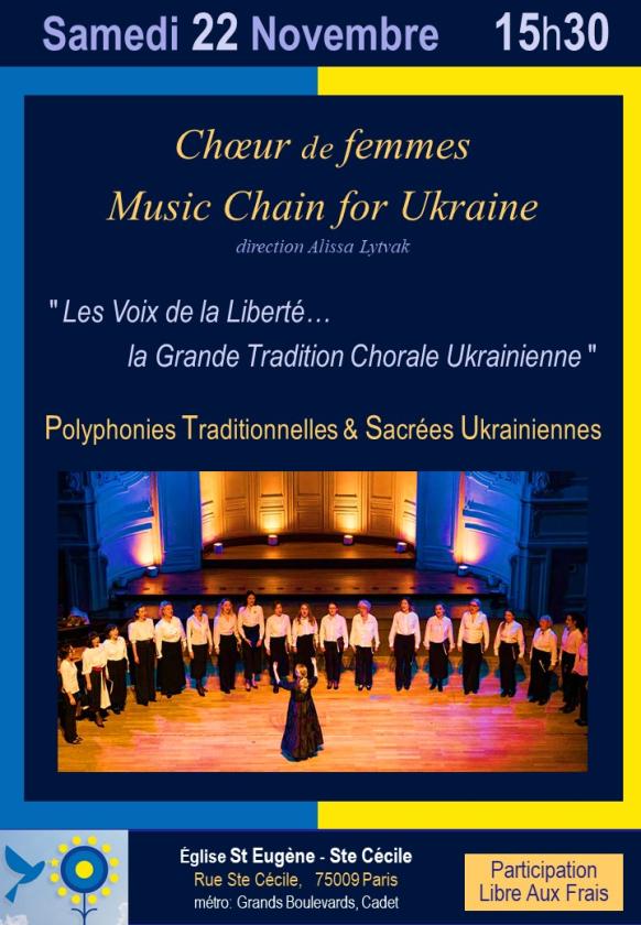 sortie à PARIS 09, Paris. POLYPHONIES TRADITIONNELLES & SACRÉES UKRAINIENNES Sortir à PARIS 09(Paris). PARIS 09.