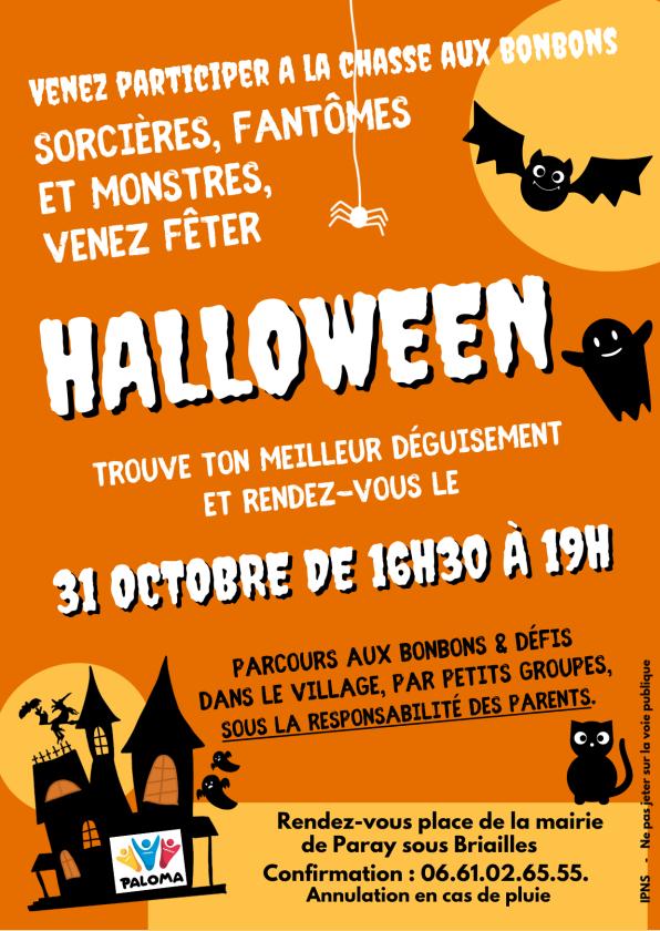 sortie à PARAY SOUS BRIAILLES, Allier. HALLOWEEN Sortir à PARAY SOUS BRIAILLES(Allier). PARAY SOUS BRIAILLES.