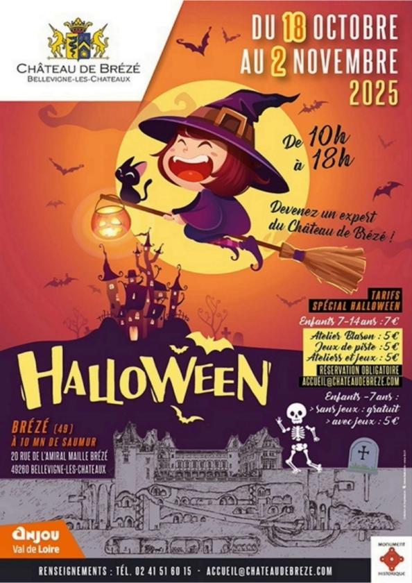 sortie à BREZE, Maine et Loire. HALLOWEEN AU CHÂTEAU DE BRÉZÉ Sortir à BREZE(Maine et Loire). BREZE.