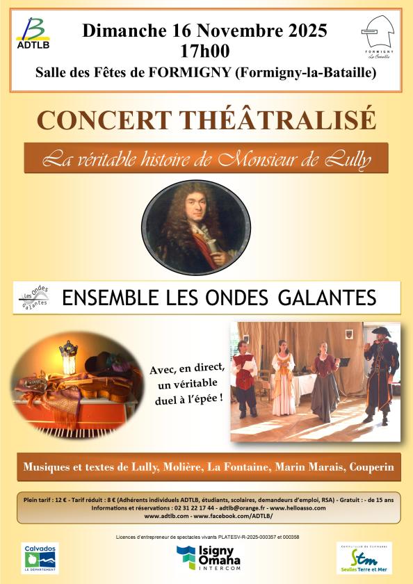 sortie à FORMIGNY, Calvados.  CONCERT THÉÂTRALISÉ PAR LES ONDES GALANTES Sortir à FORMIGNY(Calvados). FORMIGNY.
