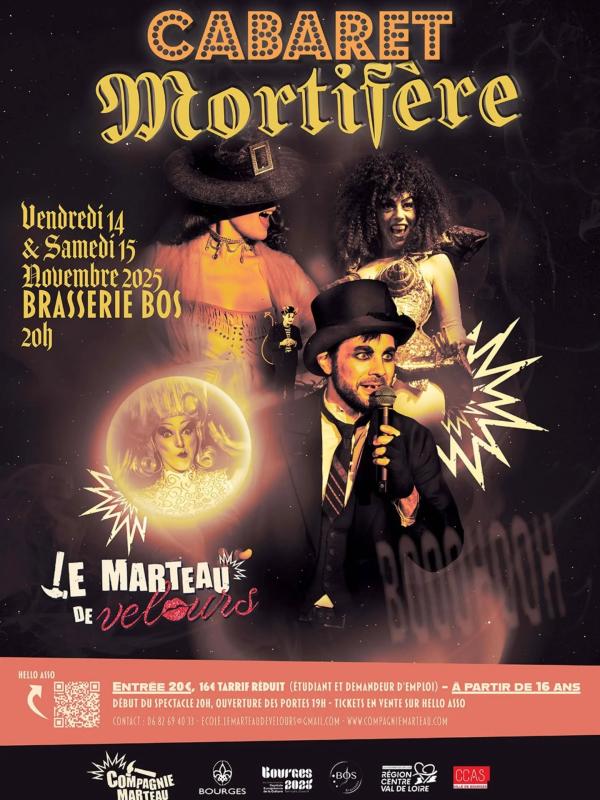 sortie à BOURGES, Cher. CABARET MORTIFÈRE Sortir à BOURGES(Cher). BOURGES.