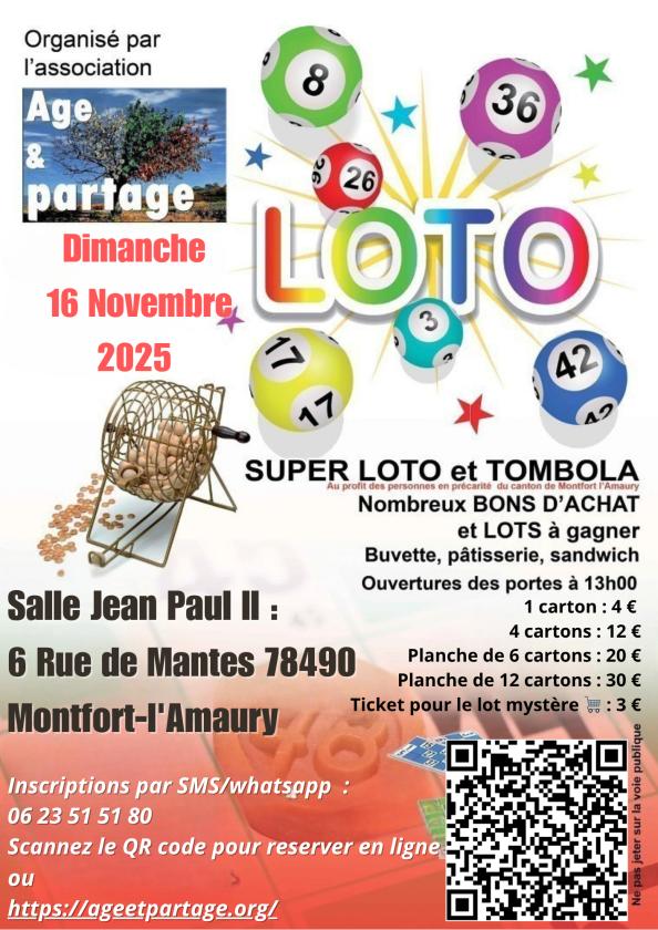 sortie à MONTFORT L AMAURY, Yvelines. SUPER LOTO Sortir à MONTFORT L AMAURY(Yvelines). MONTFORT L AMAURY.