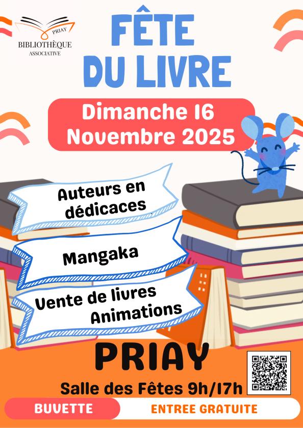 sortie à PRIAY, Ain. FÊTE DU LIVRE ET ANIMATIONS LITTÉRAIRES Sortir à PRIAY(Ain). PRIAY.