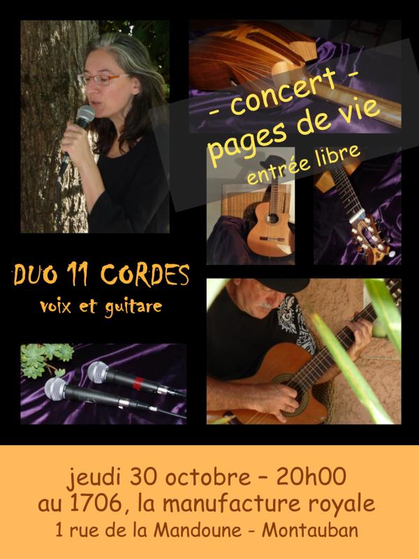 sortie à MONTAUBAN, Tarn et Garonne. CONCERT "PAGES DE VIE" Sortir à MONTAUBAN(Tarn et Garonne). MONTAUBAN.