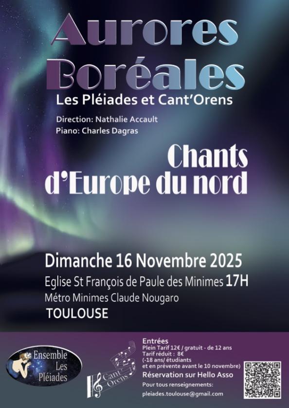 sortie à TOULOUSE, Haute Garonne. CONCERT « AURORES BORÉALES » Sortir à TOULOUSE(Haute Garonne). TOULOUSE.