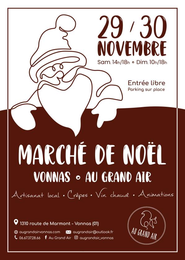 sortie à VONNAS, Ain. MARCHÉ DE NOËL - AU GRAND AIR (VONNAS) Sortir à VONNAS(Ain). VONNAS.
